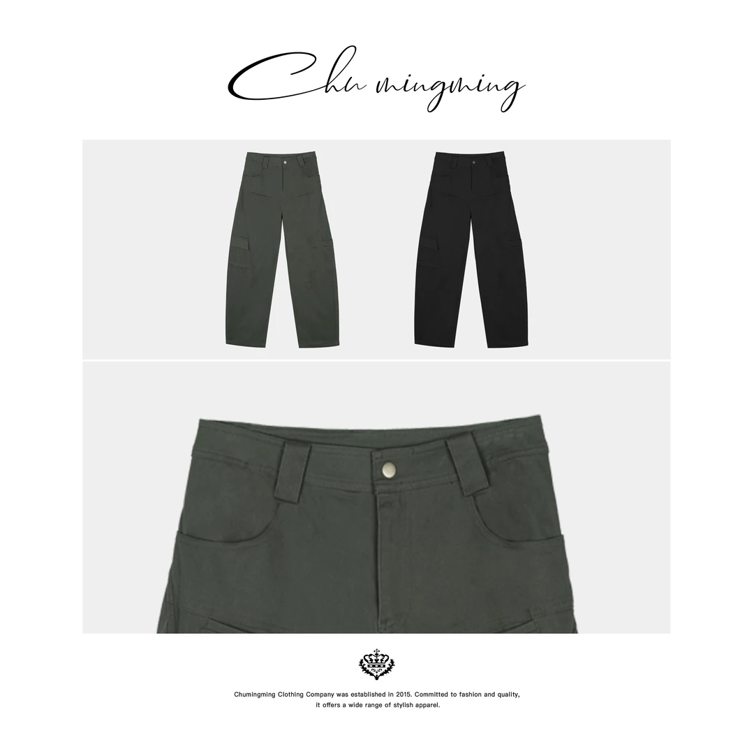 【CHU/2024SSNEW】原创设计《伐木》时尚休闲宽松百搭直筒工装裤2410