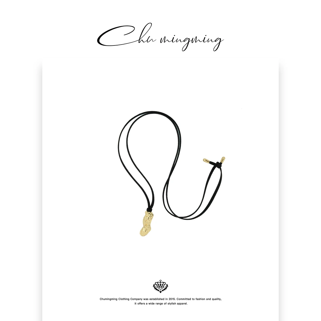 黄铜布艺吊坠 【CHU/2024SSNEW】原创好事花生项链SP24231