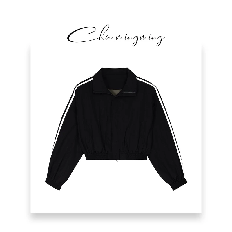 【CHU/2024SSNEW】原创设计《休闲人生》  条纹垫肩外套CHU725