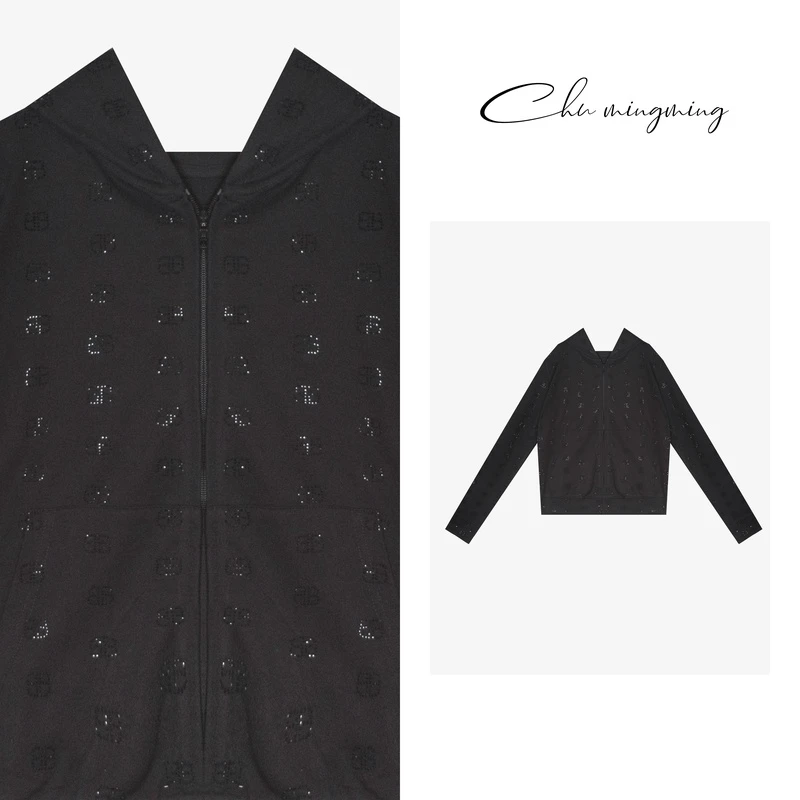 【CHU/2024SSNEW】原创设计《极夜》时尚休闲轻奢钻卫衣外套00138