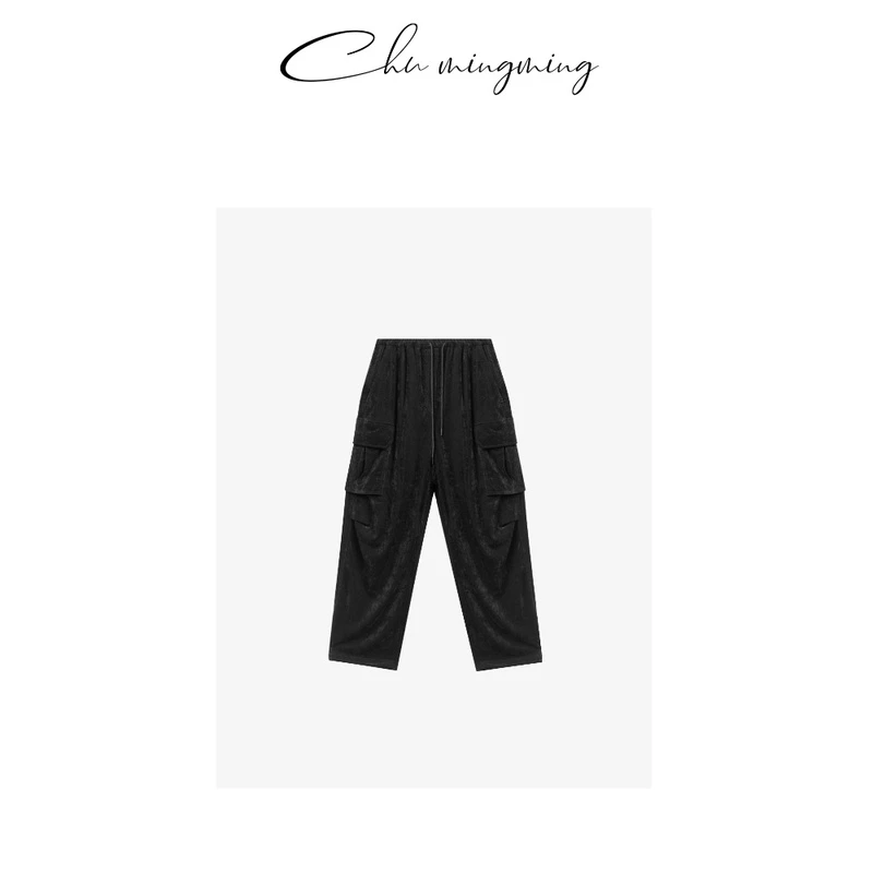【CHU/2024SSNEW】原创设计《可可》丝绒抽绳阔腿裤UU07