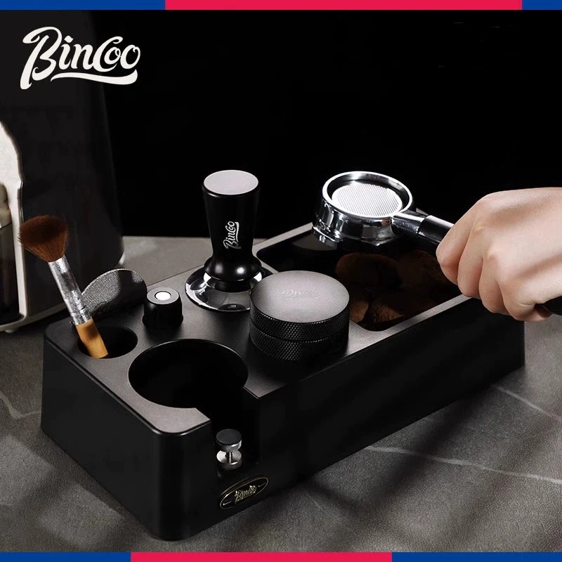 Bincoo咖啡压粉底座布粉器三件套多功能ABS收纳盒敲渣桶手柄支架