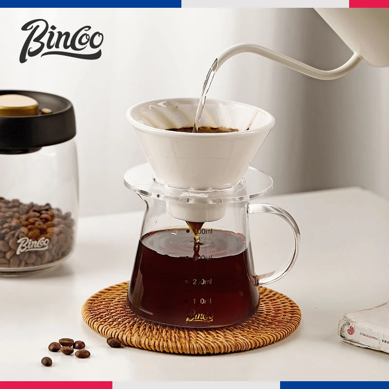 Bincoo日式陶瓷过滤杯手冲咖啡滤杯滴滤式锥形v60螺纹过滤器家用