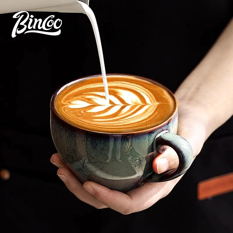 Bincoo陶瓷咖啡杯子挂耳咖啡杯复古家用加厚杯碟浓缩花式意式欧式