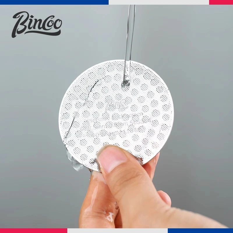 Bincoo二次分水网圆形创意家用不锈钢萃取咖啡滤片手柄粉碗过滤网