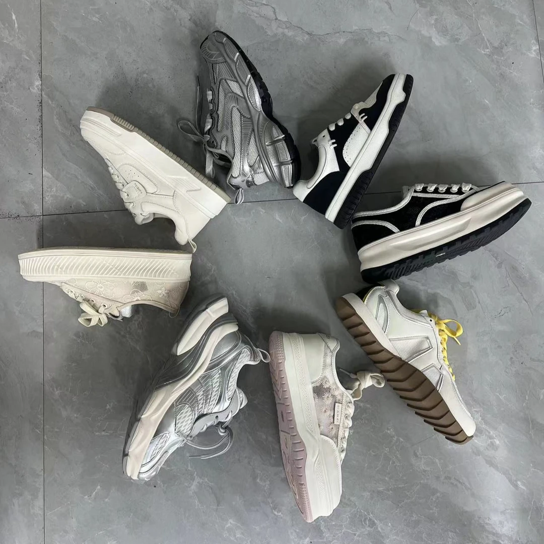 551-600精品时尚女鞋百搭潮流休闲鞋系带女士潮鞋厚底板鞋