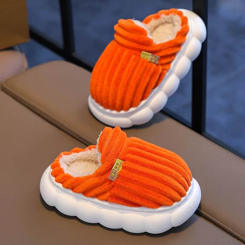 儿童棉拖鞋男童秋冬季2024新款室内居家保暖厚底毛毛拖鞋女孩超软