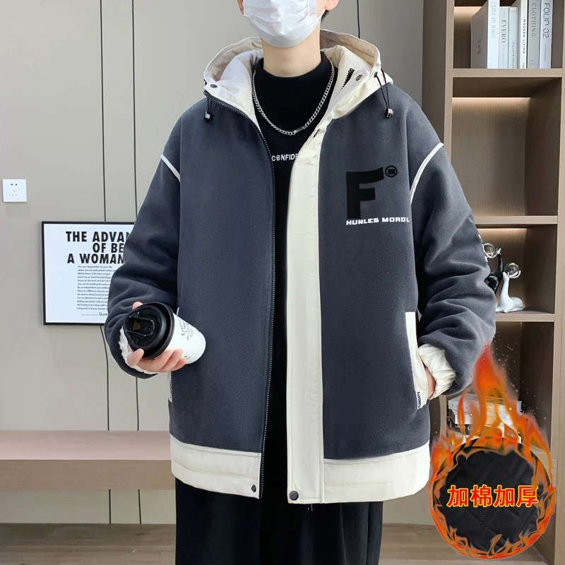 男装成熟痞帅男装男士外套秋冬外套夹克男士港风加棉加厚外套百搭