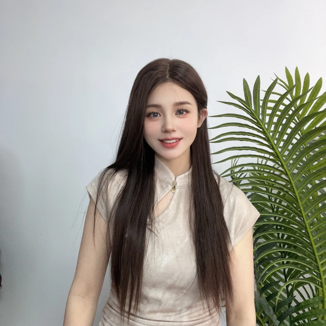 9182A工厂直销手织蕾丝随意分缝短发蓬松自然逼真时尚造型女头套