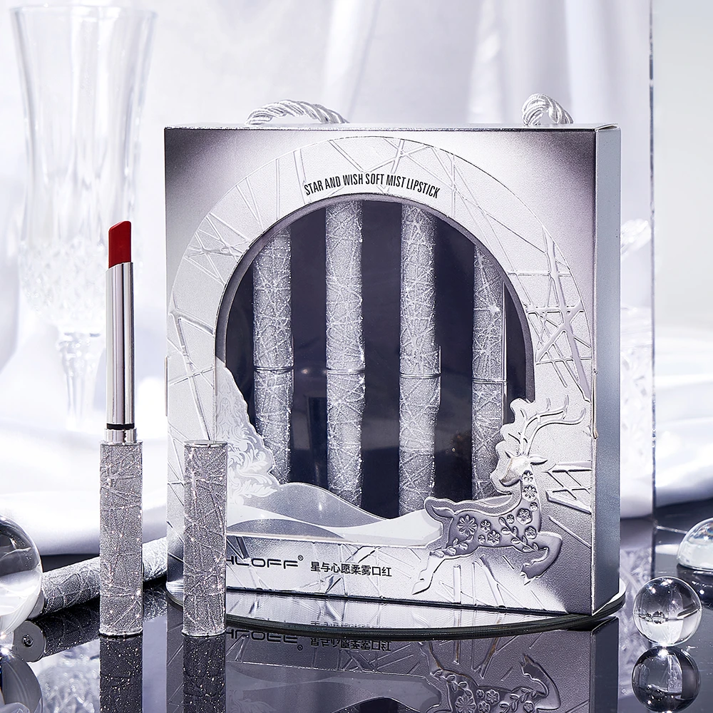 小银管口红礼盒套装不沾杯不掉色送女友老婆闺蜜口红套盒生日礼物