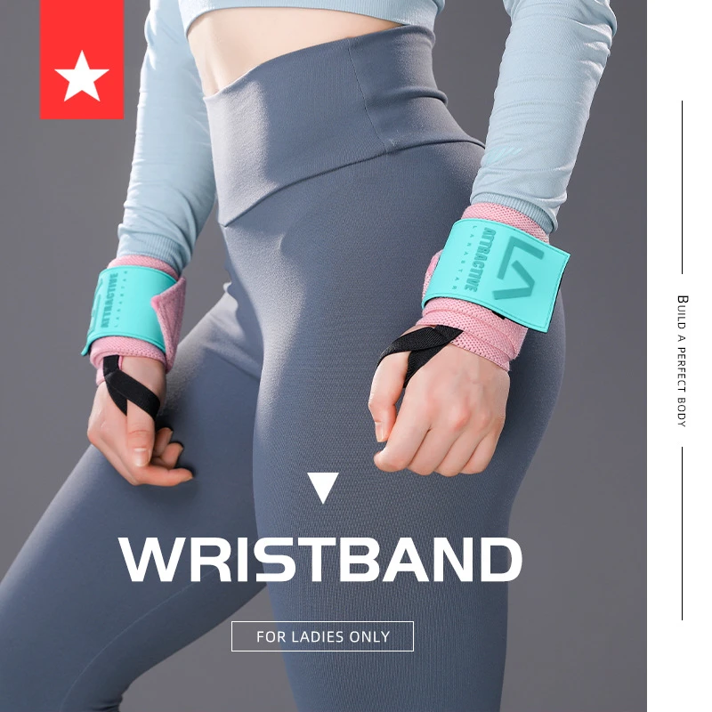 劳拉之星女士健身护腕力量举卧推防扭伤运动加压助力带手腕绷带