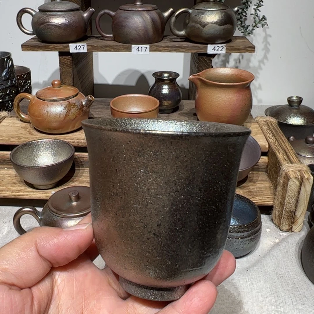 壶建水紫陶紫泥柴烧杯