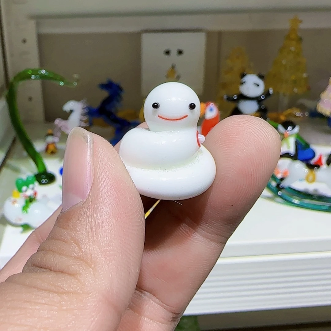 琉璃手工艺品小白蛇