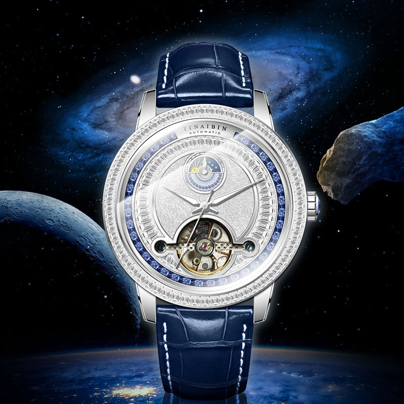 全新未使用 瑞士TIANBIN 海洋之星系列机械腕表 赠手串YH