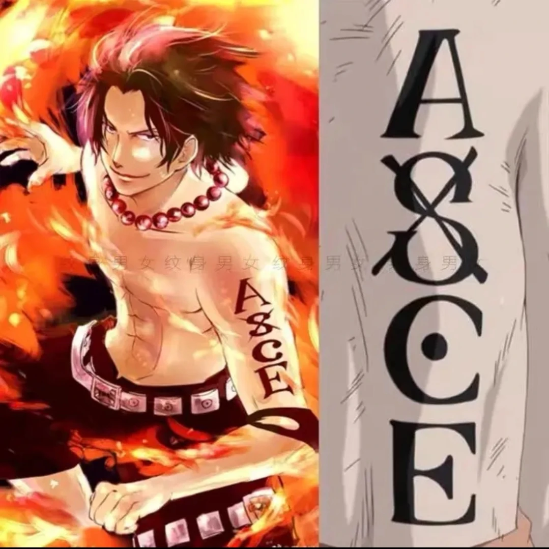 柒画海贼王艾斯-同款ASCE草本纹身贴防水纹身贴防水持久逼真