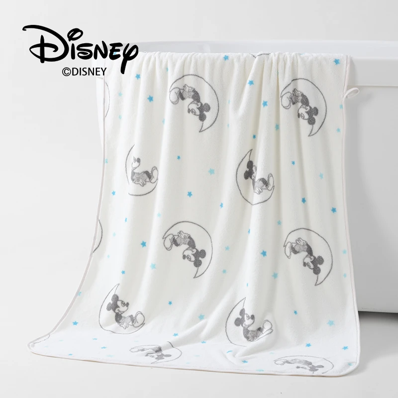 Disney/迪士尼柔软家用珊瑚绒米奇浴巾吸水不掉毛情侣裹巾