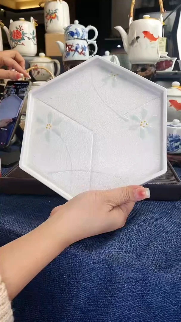 【闪购商品】瓷雪花釉盘子