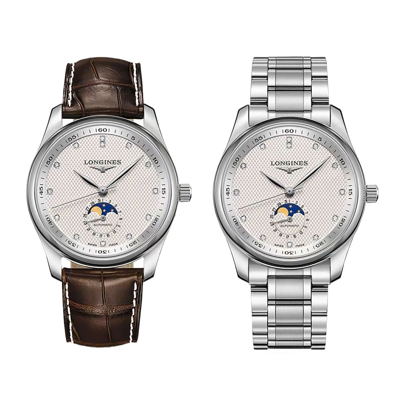 99新 Longines/浪琴 壹/名匠909月相白钻/24年/40表径