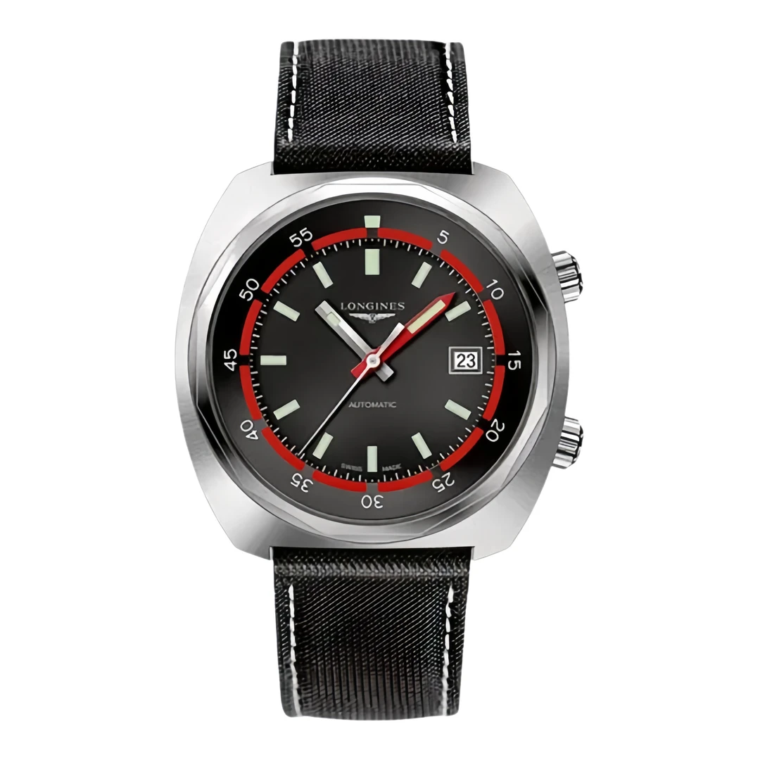99新  99新 Longines/浪琴 余/复古795黑/表径43/时尚/夜光男
