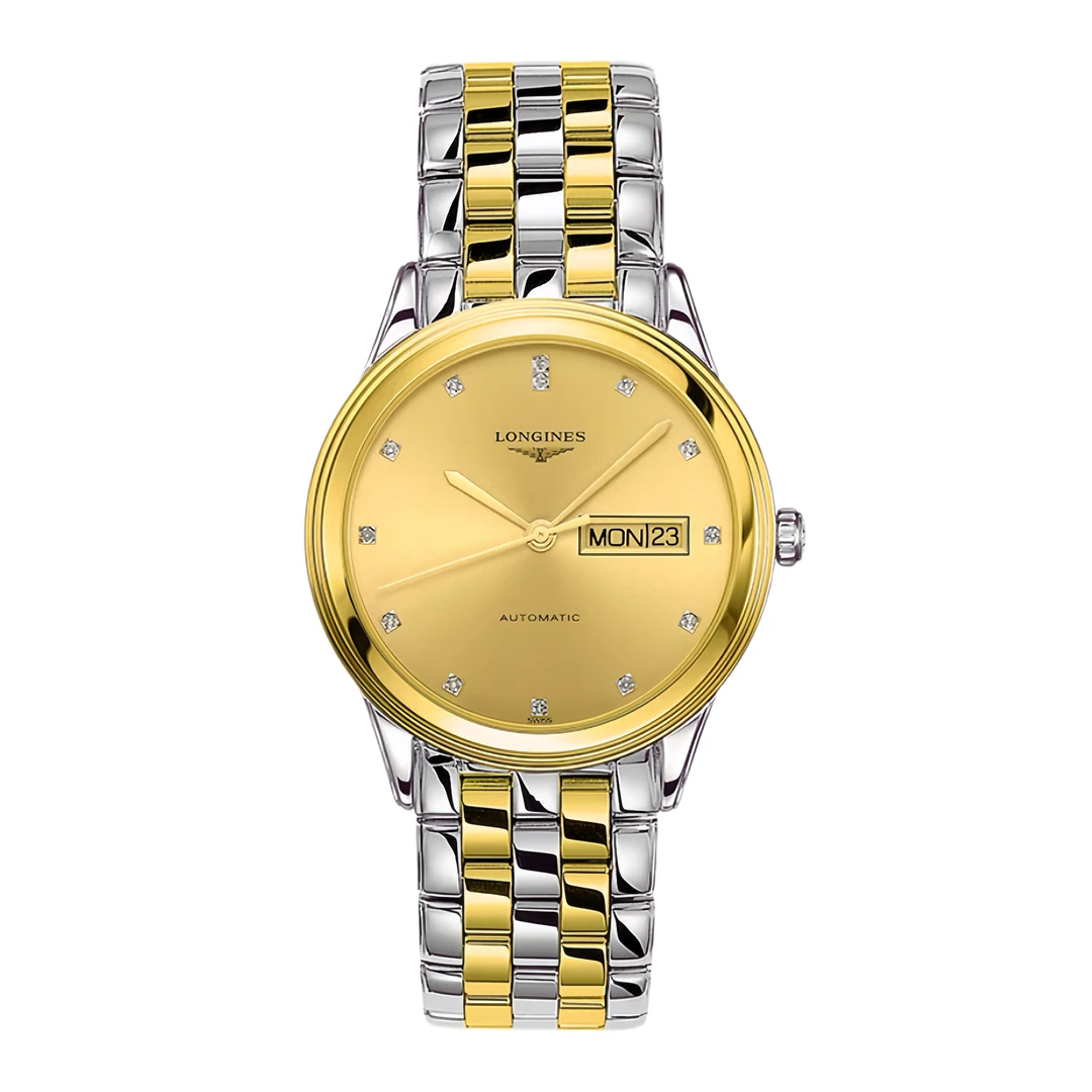 99新 Longines/浪琴 余/军旗899金钻金盘/公价19900/表径38.5绅士