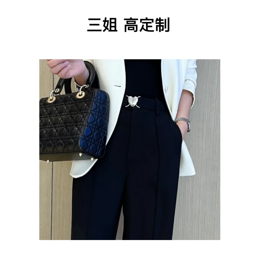 深圳二姐【心形腰带长裤】2024新品 轻奢气质时尚显瘦西装裤JP24408