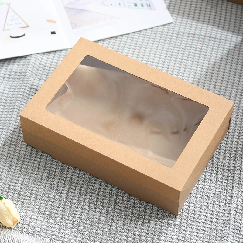 野餐盒一次性户外包装盒水果打包网红春游露营寿司牛皮纸