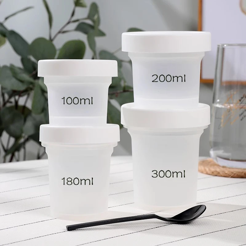 100/200/300ML豆乳冰淇淋烧仙草酸奶布丁慕斯水果雪糕木糠杯盒子