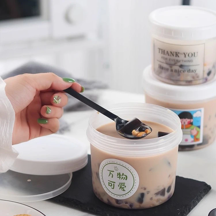 水果捞打包盒一次性400/600ml布丁杯冰淇淋杯冰粉芋丸烧仙草罐子