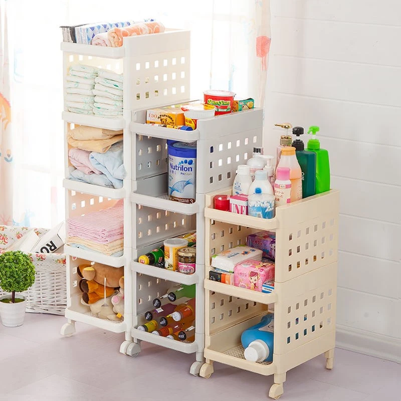 温暖居家可移动夹缝置物架厨房收纳架储物架整理架客厅床头杂物架