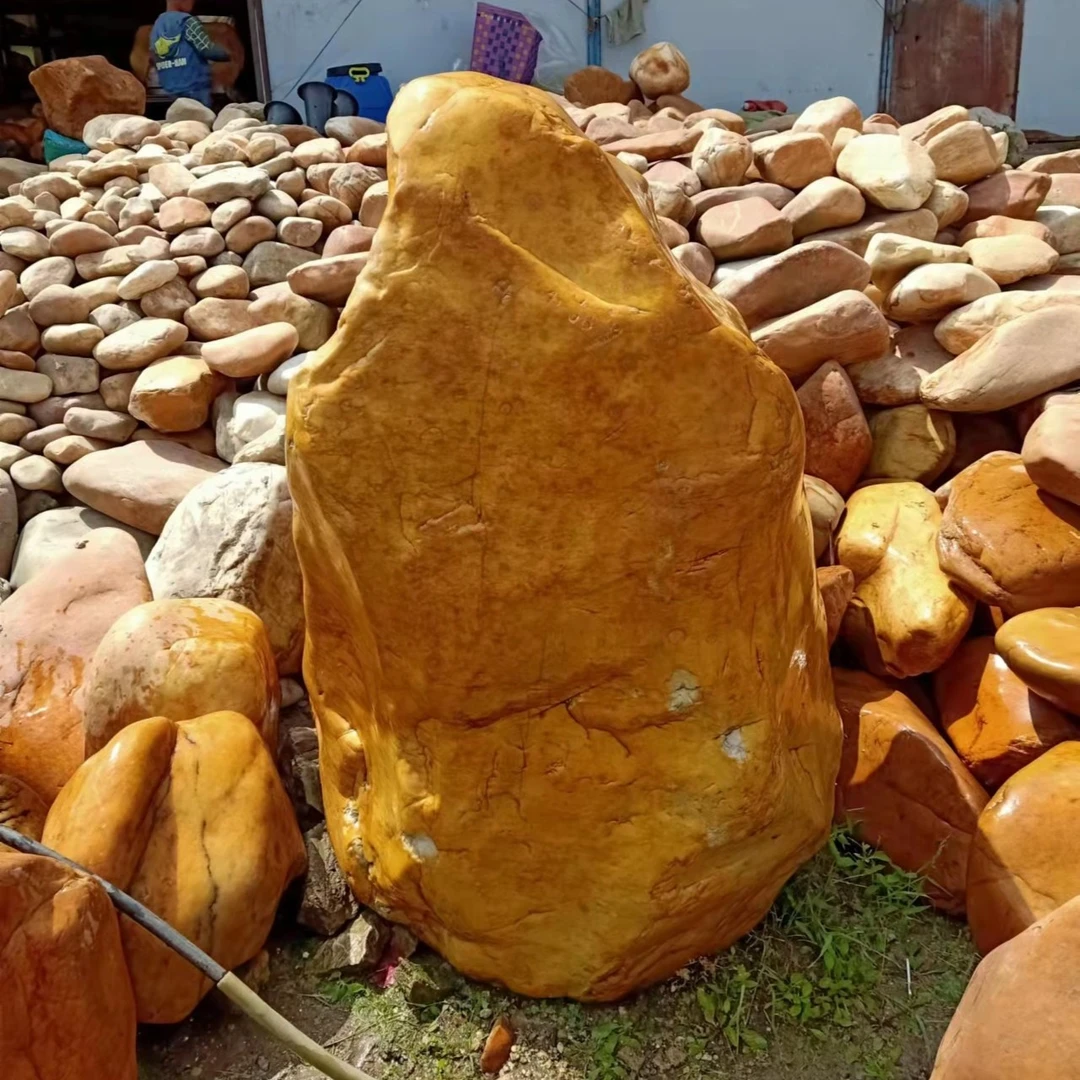 无品牌云南黄腊石原石摆件、假山石