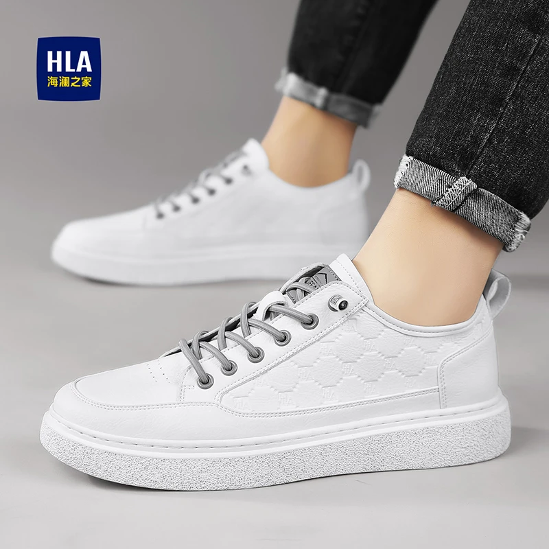 HLA/海澜之家男鞋2025秋季时尚潮流百搭小白鞋耐磨潮鞋休闲板鞋男