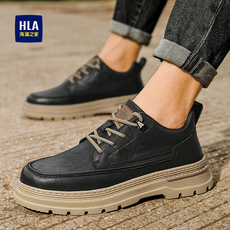 HLA/海澜之家男鞋2024新款休闲时尚潮鞋百搭男士舒适工装鞋男463