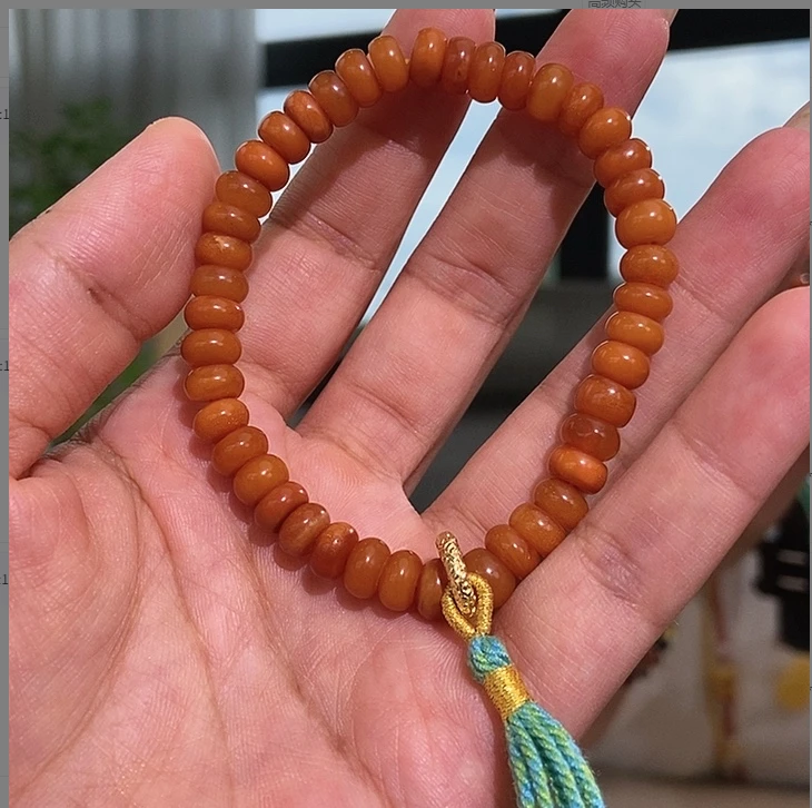 琥珀蜜蜡手串流苏款