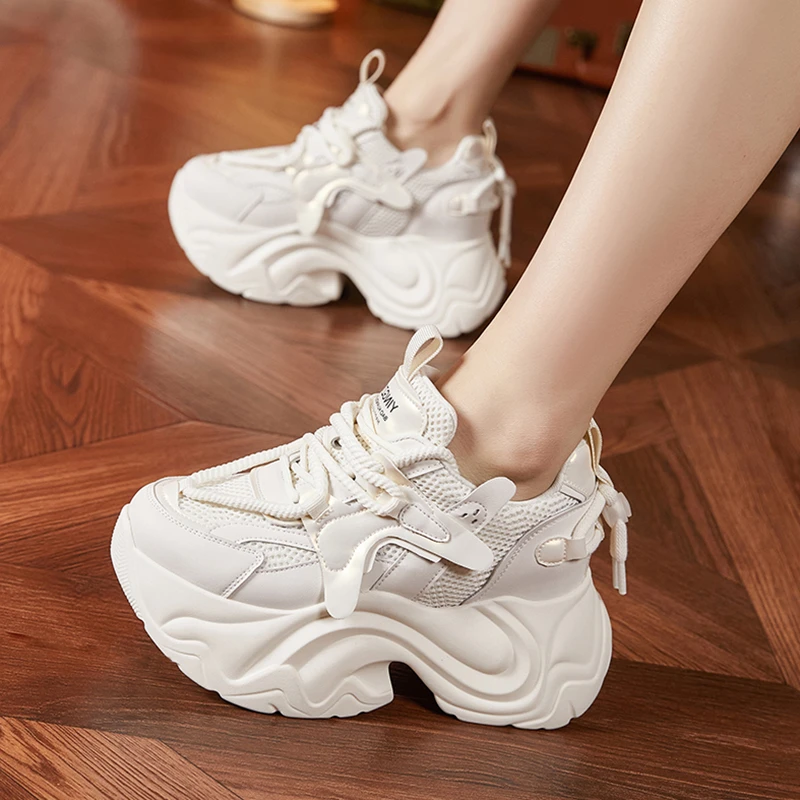 Z8573厚底老爹鞋女2024春季新款松糕鞋百搭休闲鞋小个子内增高鞋