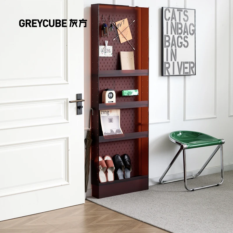 亚克力超薄置物架门后收纳架杂志架夹缝柜小户型客厅洞洞板展示架