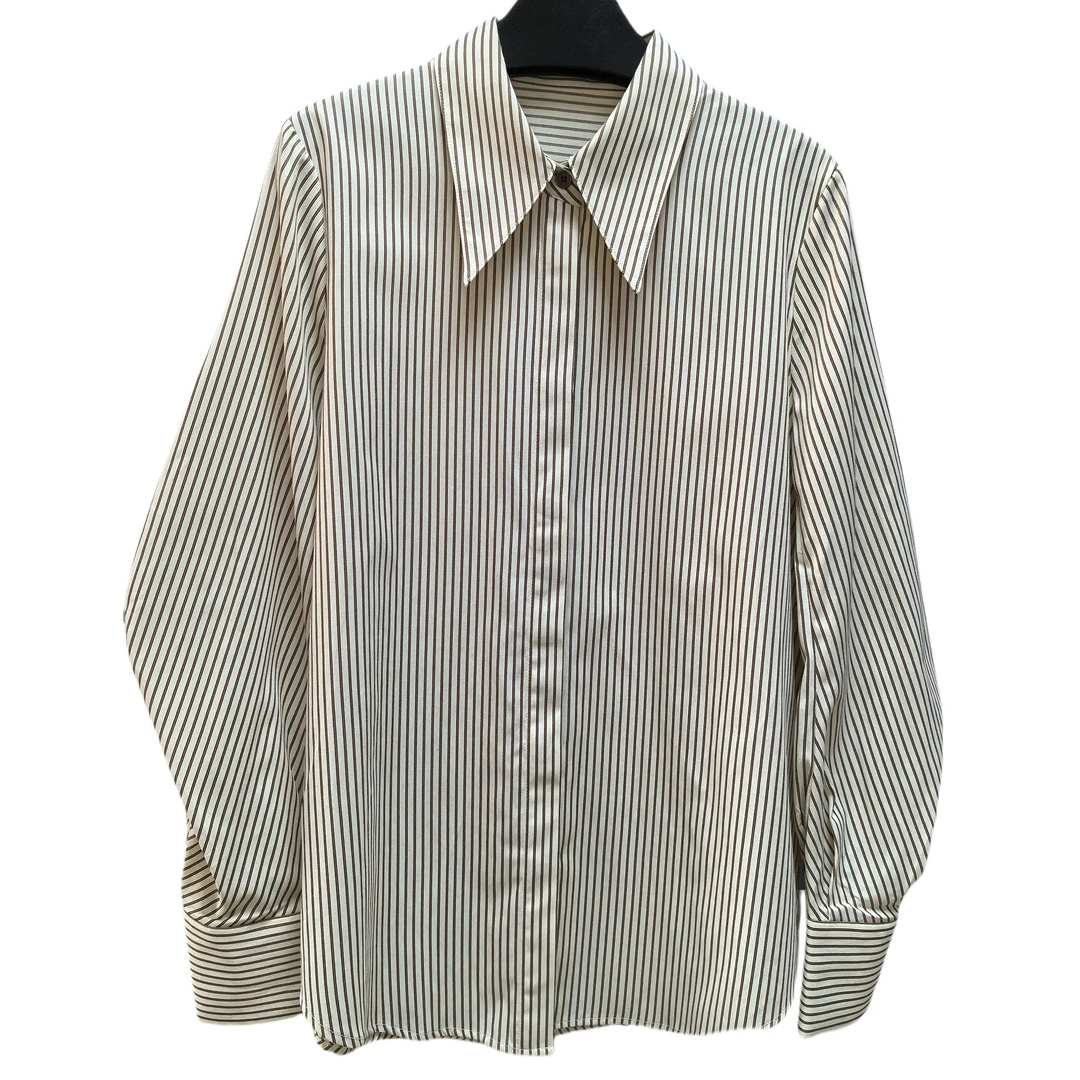 米底咖条衬衫秋冬百搭