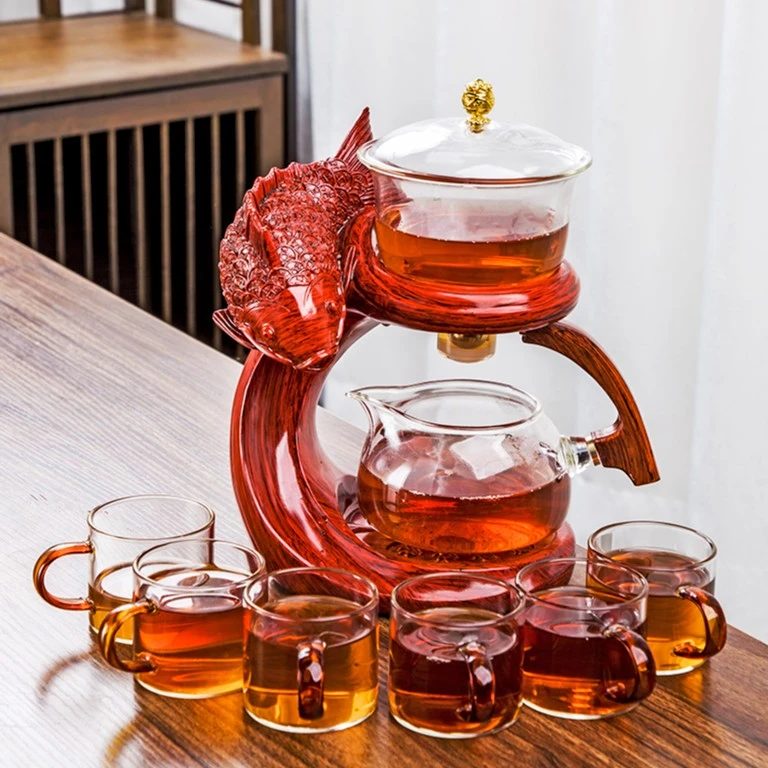 家用简约懒人全半自动磁吸茶壶茶具套装高端全套轻奢泡茶神器茶杯