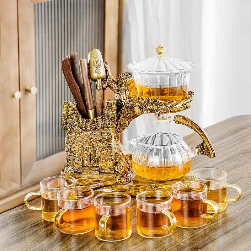 家用懒人茶具套装高端全套2025新款自动磁吸出水轻奢神器功夫茶壶
