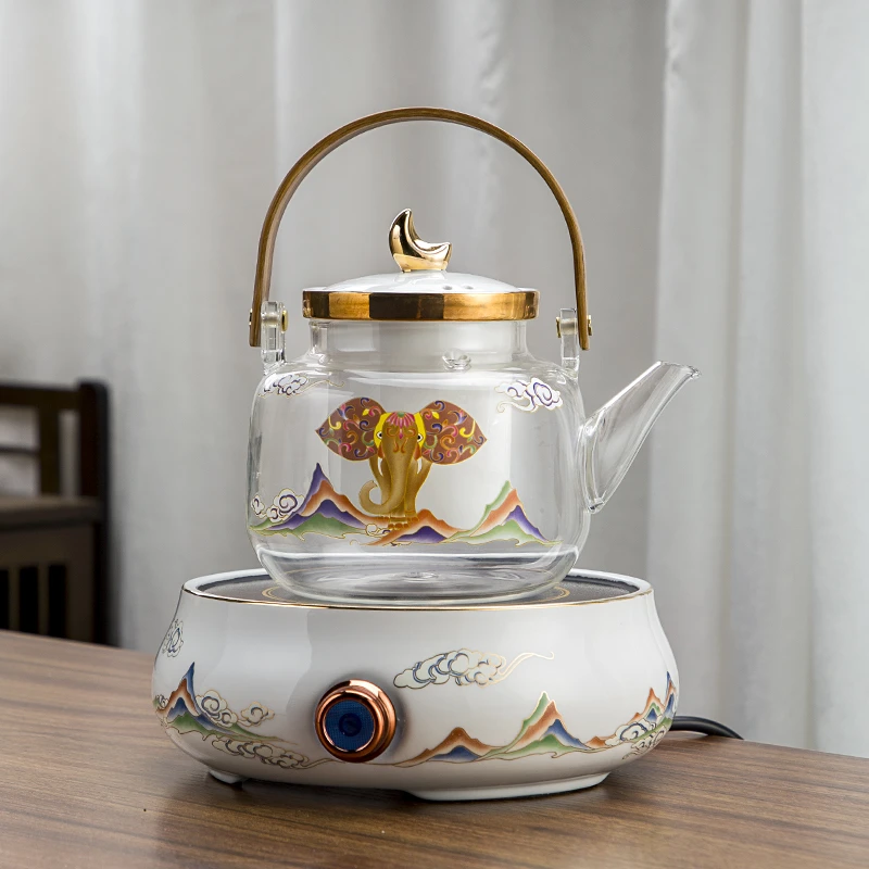 陶瓷电陶炉蒸煮器具套装全套高端家用中式泡茶炉煮水烧水玻璃壶