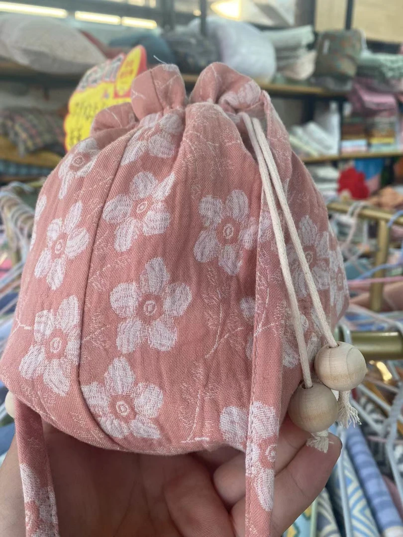 主播推荐款「百宝囊」色织提花清新儿童百宝袋手工包包