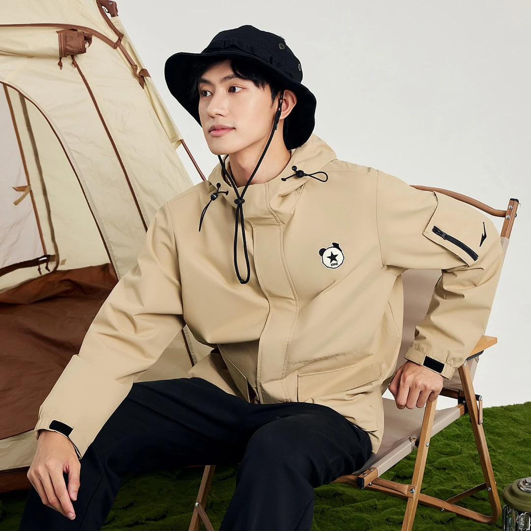 电池熊猫丨鸿星尔克运动风衣休闲夹克衫-51222301089-yl-ss