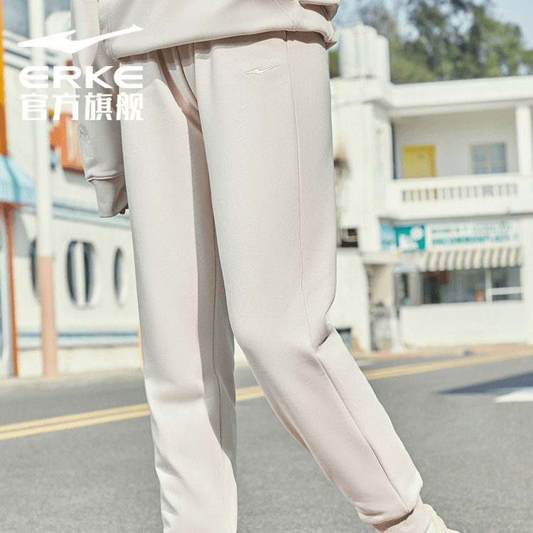 【色彩博物馆】鸿星尔克女子运动裤新疆棉针织休闲卫裤52222302099