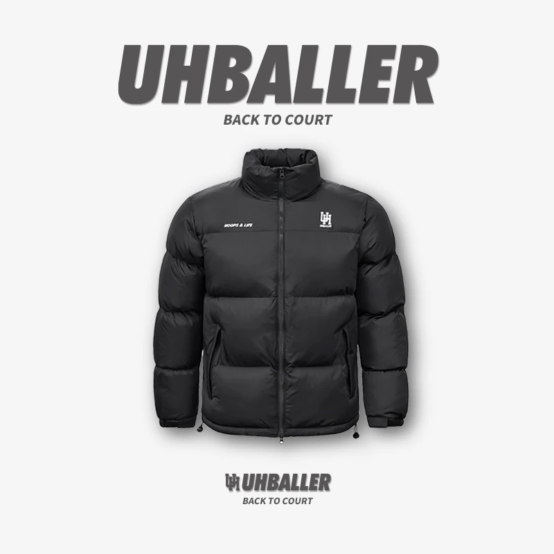 UH BALLER美式棉服保暖秋冬立领运动简约篮球棉衣加厚休闲外套