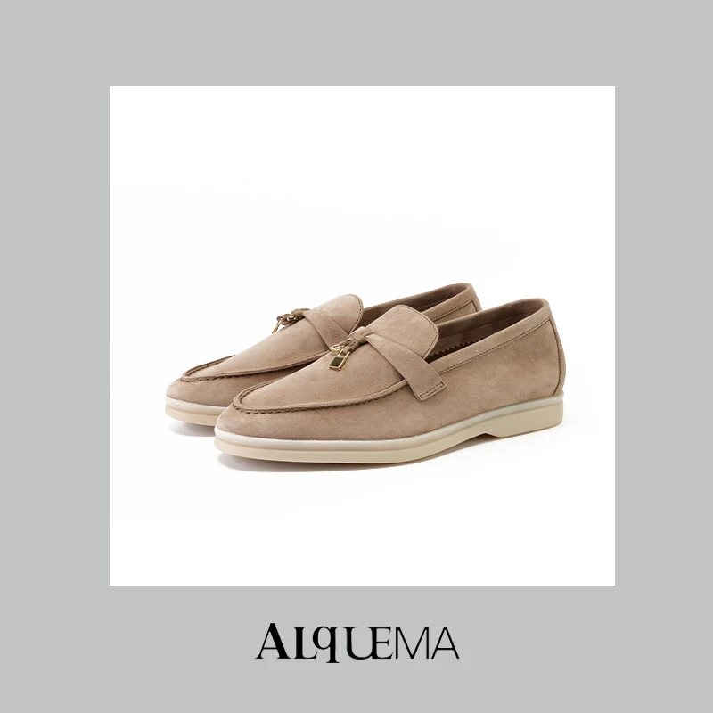 果子哥推荐 高品质东莞制造真皮百搭低跟舒适休闲乐福鞋单鞋A034