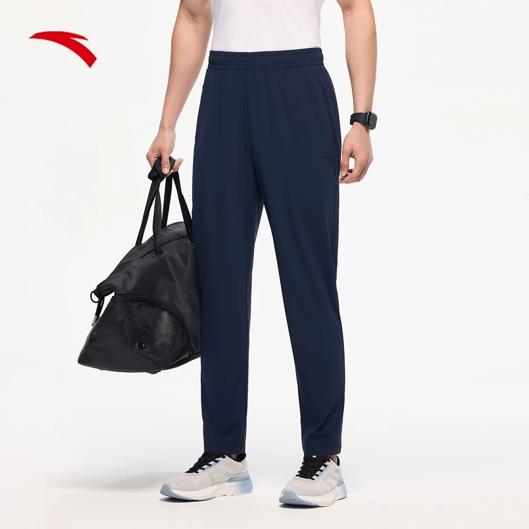 安踏冰丝速干裤男夏季薄款针织运动长裤健身透气运动裤152427325