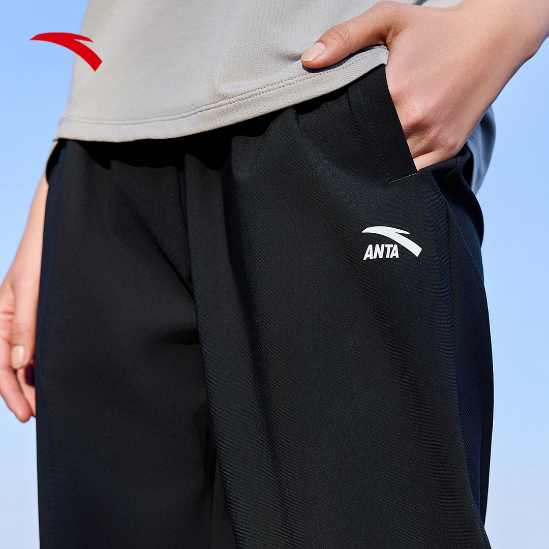 安踏冰丝防晒裤丨冰感透气七分裤女2024夏季新款跑步健身骑行裤子