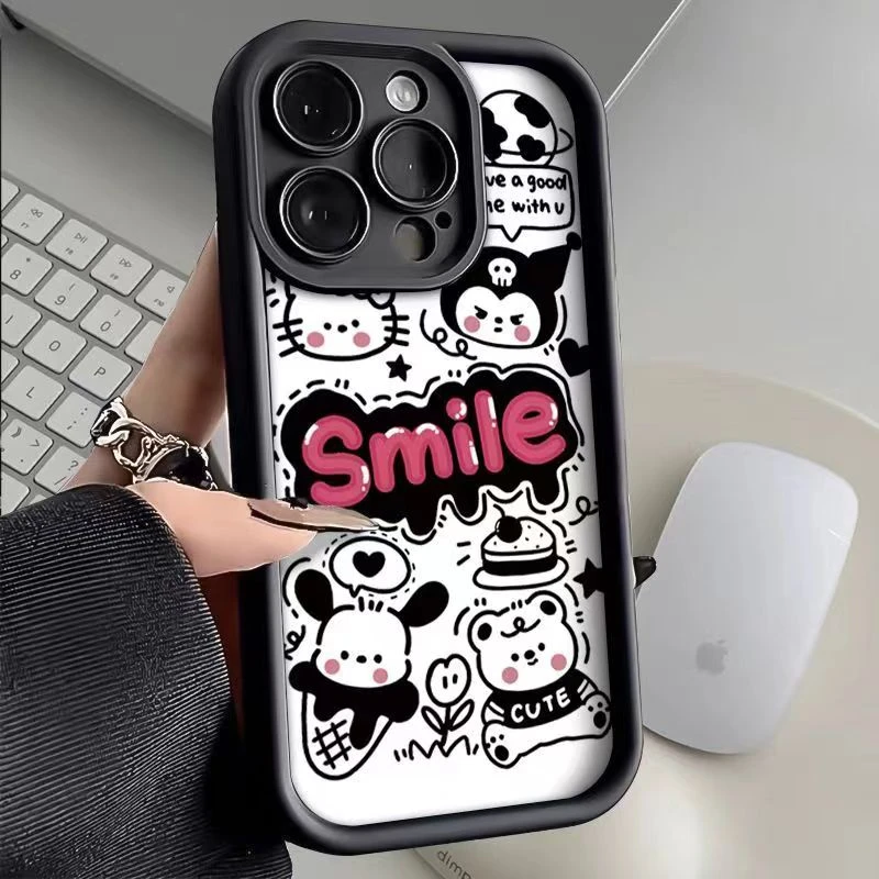 甜品涂鸦适用苹果15/14手机壳11iphone13pro女12华为vivo小米oppo