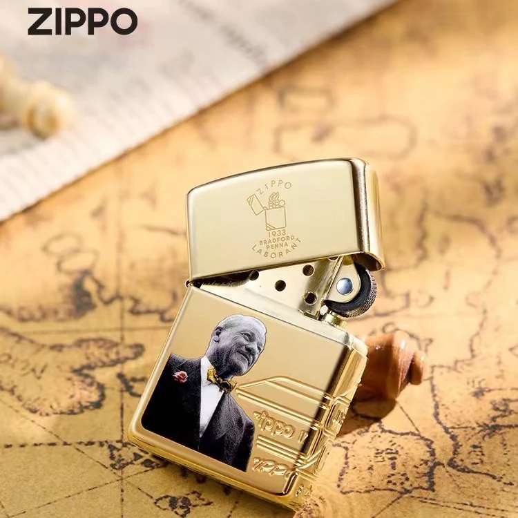 ZIPPO打火机美版原版创始者镜面环绕雕刻限量男士收藏礼TC9901BJ