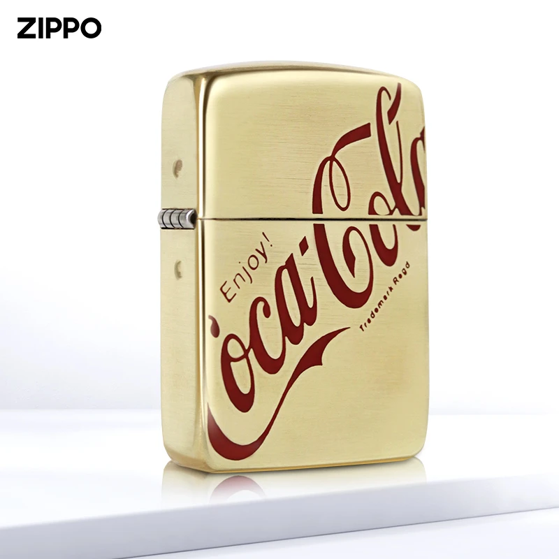 ZIPPO防风打火机黄铜1941复刻可口kele男士礼DIY 卖假货一本儿没