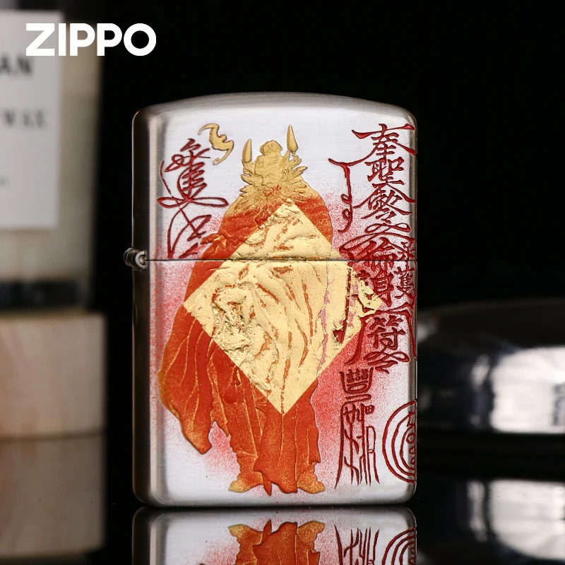 ZIPPO/之宝925银盔甲24K鎏金钟馗国风爆款男士朋友礼DY8718QT